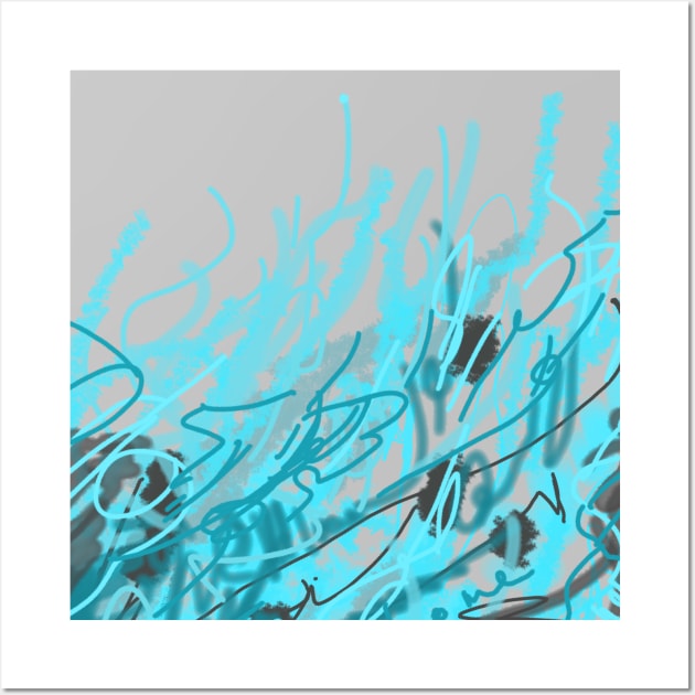 Water Blue Glow abstracts Wall Art by jen28